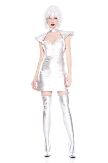 Music Legs Space Cadet Girl Costume – Silver