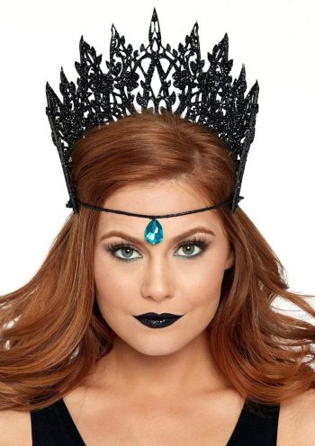 Leg avenue Die Cut Glitter Crown with Jewel – Black