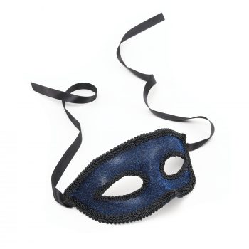 Blue Eye Mask with Ribbon