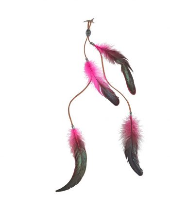 Hot Pink Feathers Hair Clip