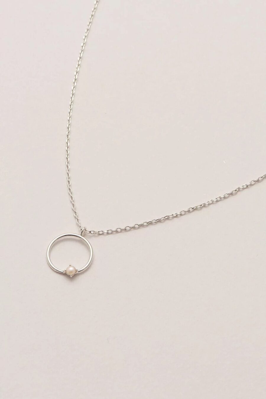 Estella Bartlett – Open Circle Necklace with Pearl