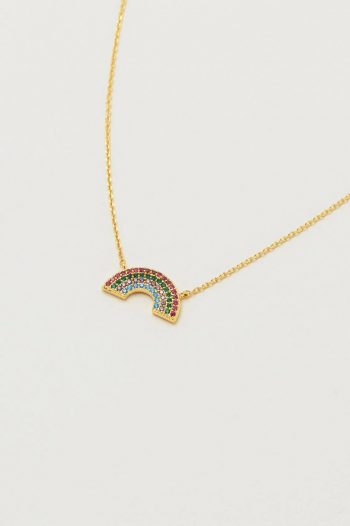 Estella Bartlett Full Rainbow Necklace – Gold