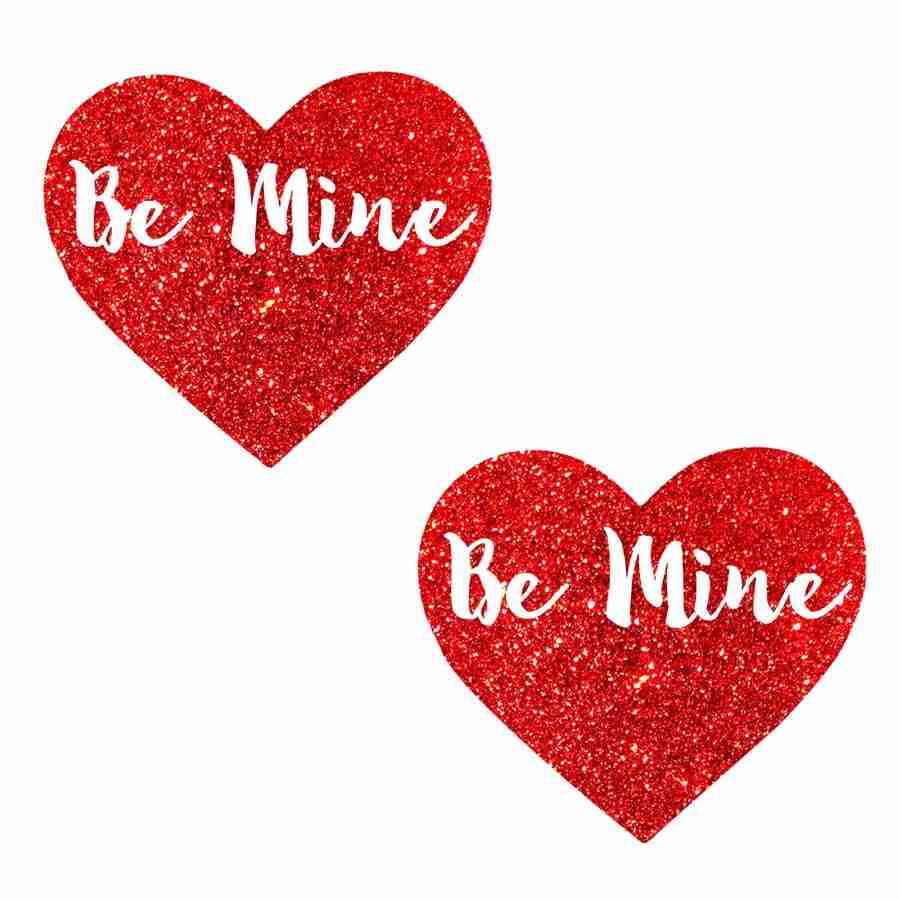 Be Mine Valentine Ravish Me Red Glitter I Heart U Pasties