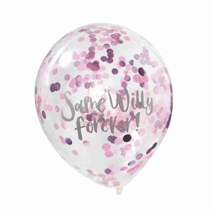 SAME WILLY FOREVER CONFETTI BALLOONS