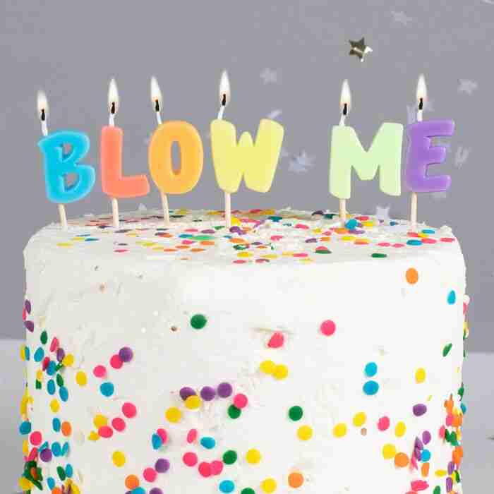 BLOW ME BIRTHDAY PARTY CANDLE