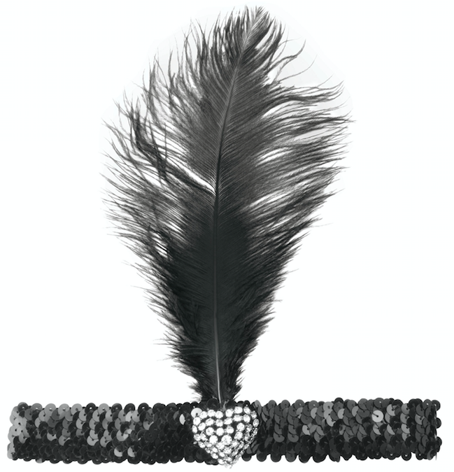 Sequin flapper Headband – Black