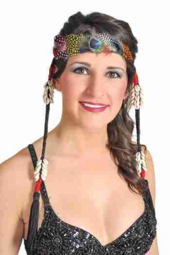 Feather head piece with Kauri Shell Tassels