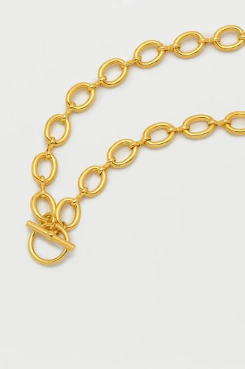 oval chain necklace gold 2