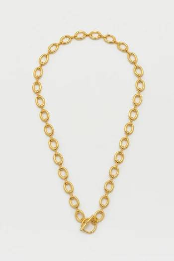 oval chain necklace gold