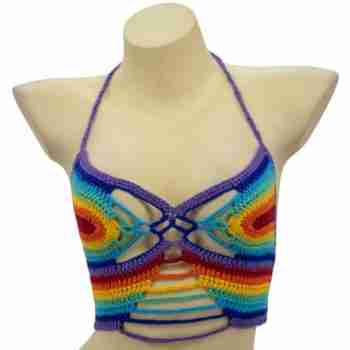 Rainbow Crochet top