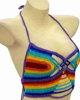 ranbow crochet top