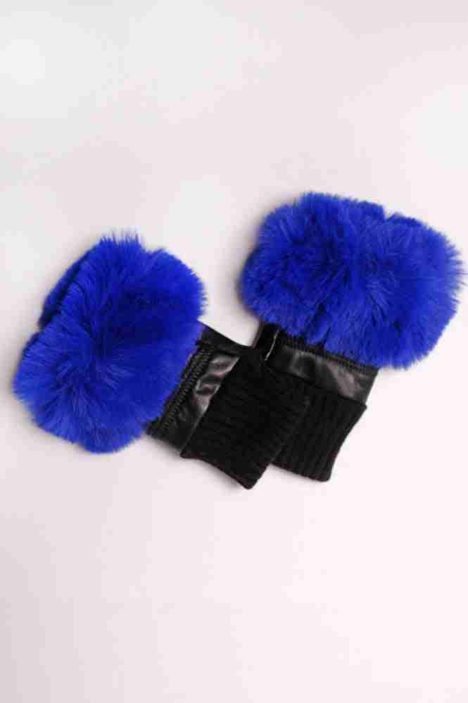 Jayley Collection Fingerless Faux Fur Gloves