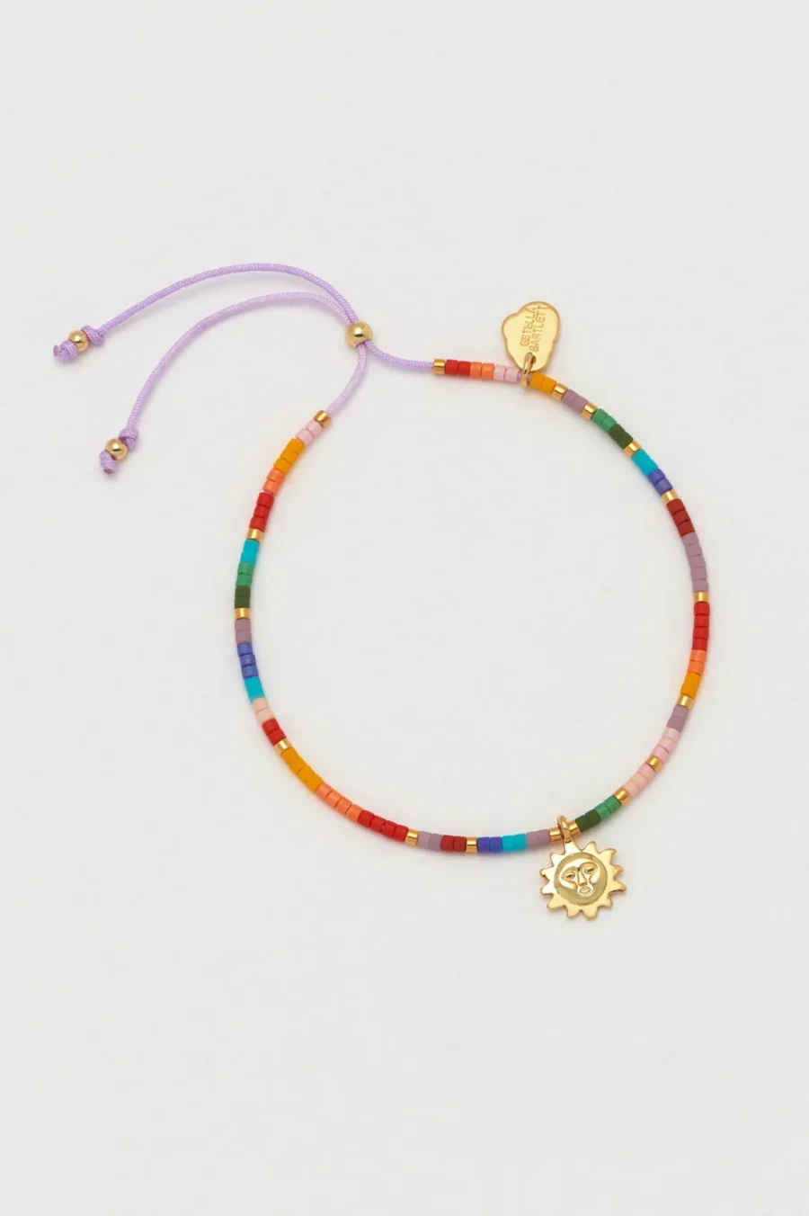 Estella Bartlett Beaded Rainbow Sun Charm ‘Louise’ Bracelet