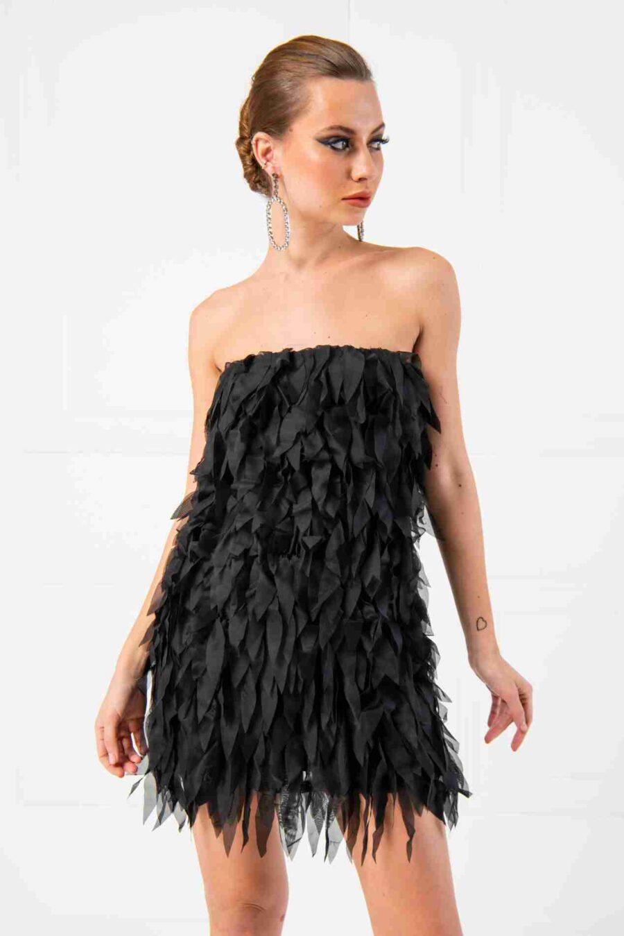 Kiki Riki – Sleeveless Satin Black Dress