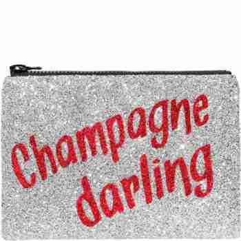 Champagne Darling Glitter Clutch